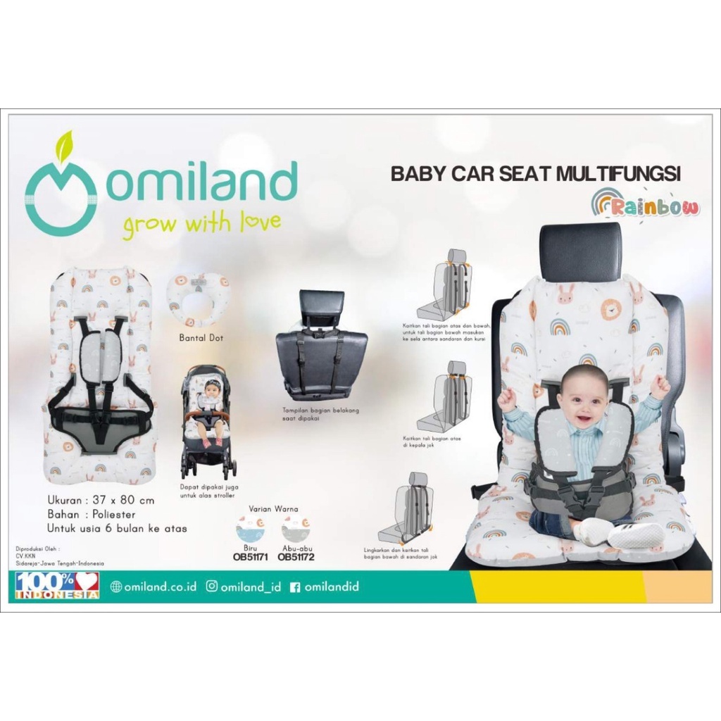 OMILAND BABY CAR SEAT MULTIFUNGSI RAINBOW SERIES OB511712