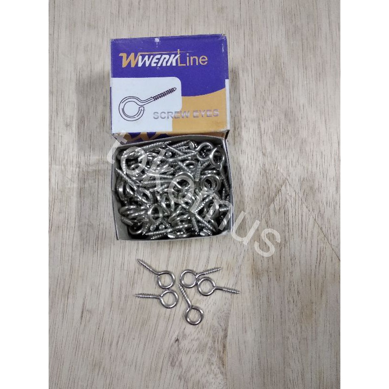 SKRUP GANTUNGAN TUTUP No 6 /SKRUP GANTUNG 1 BOX/SCREW EYES