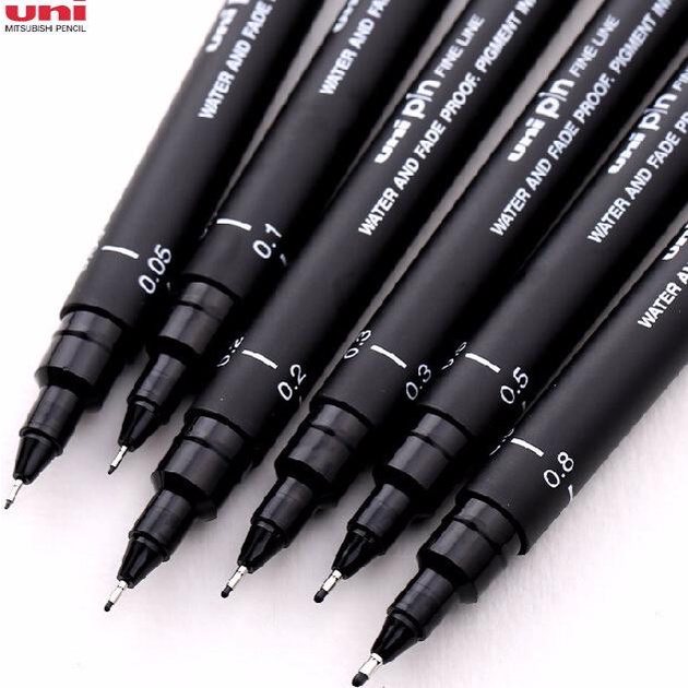 

gunturputra39 Uni Pin Drawing pen water fade proof pigment ink 0.05 - 0,8mm TERLARIS TERPERCAYA ORIGINAL