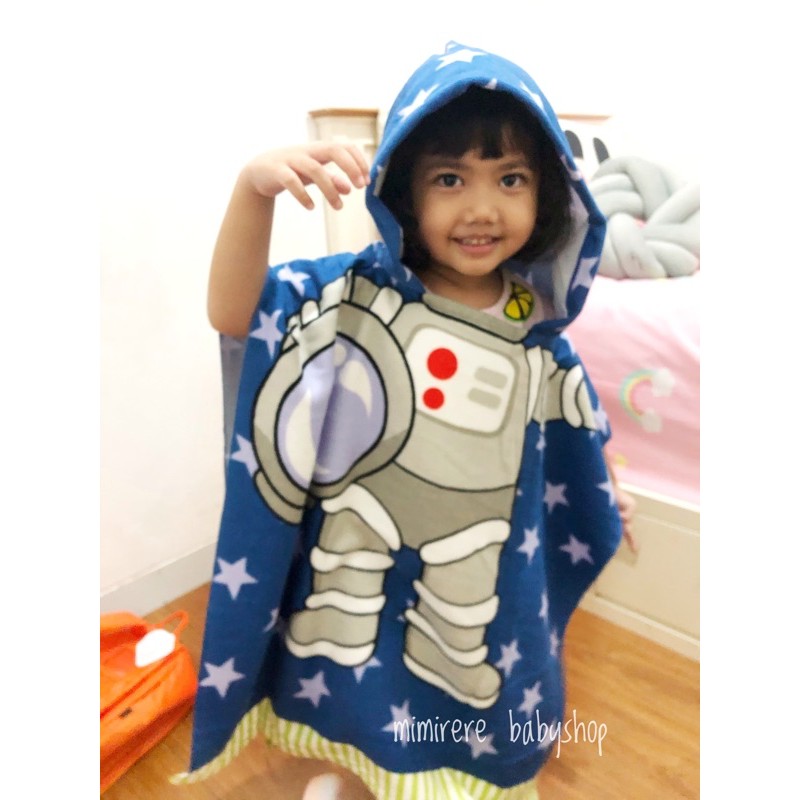 Handuk Ponco Anak Motif Karakter Microfiber-Astronout