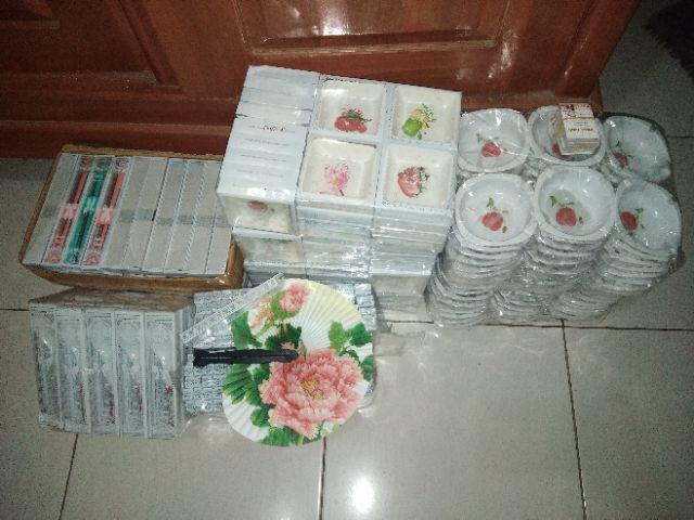 Souvenir Sumpit Stainless Kemasan Mika Motif + Kut