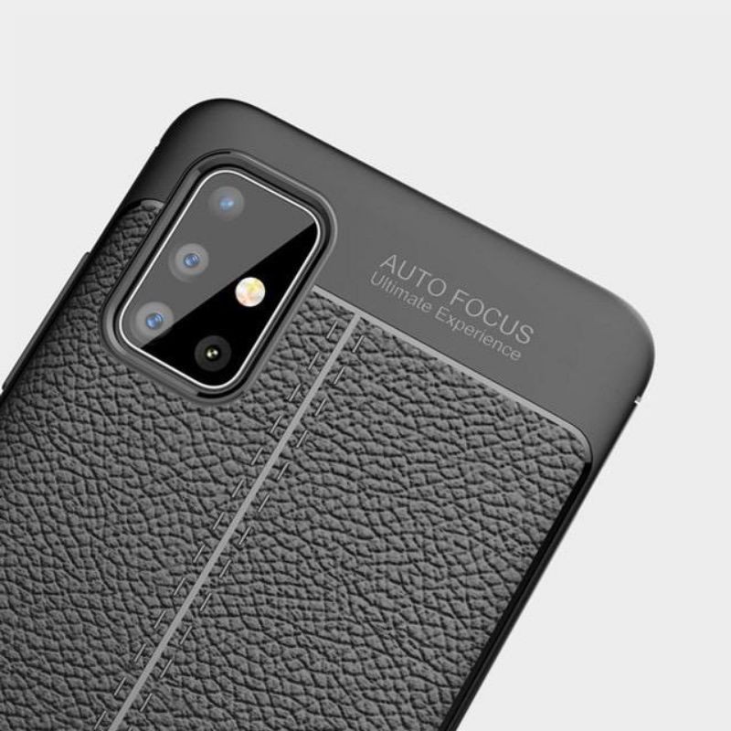 Vivo V20 V20 SE Case Kulit Jeruk Carbon Leather Auto Focus