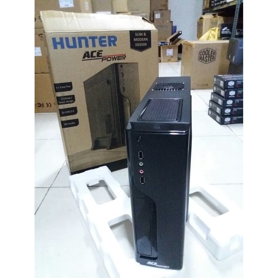 CASING ACE POWER HUNTER M07 CASE PC SLIM MICRO ATX PSU 400W