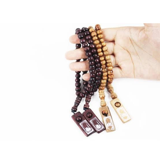 TASBIH KAYU 33 BUTIR SOUVENIR HAJI UMROH