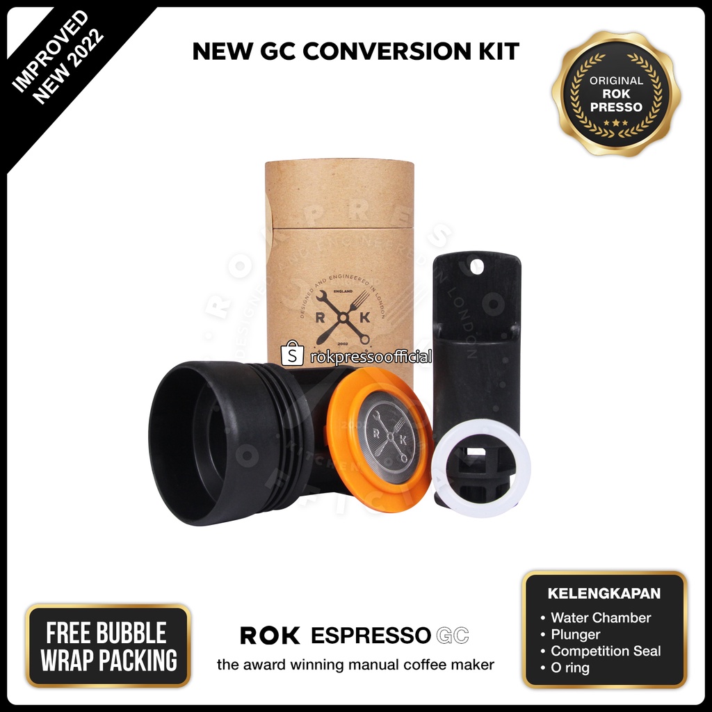Conversion Kit Rok Presso GC  100% Original ( Cylinder , Plunger , O Ring , Competition Seal )