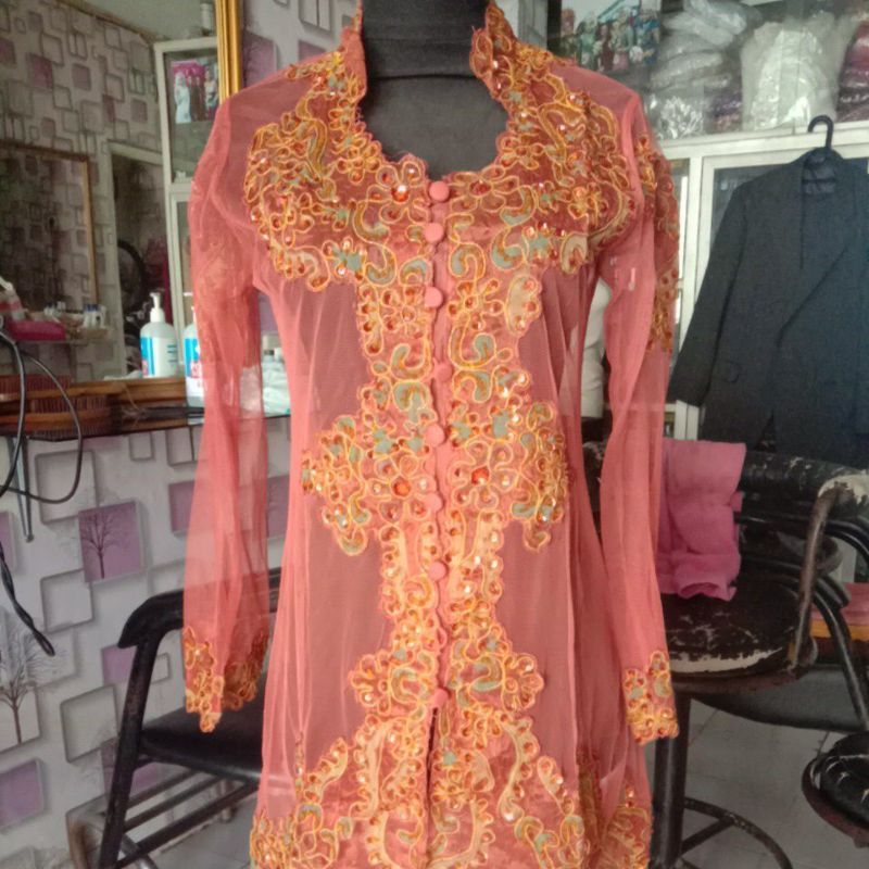 Kebayaibubesanpreloved/Kebaya ibu besan merah bata/Kebaya ibu pengantin preloved