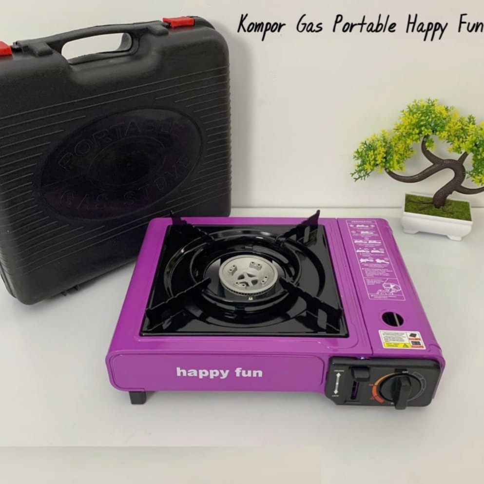 KOMPOR GAS PORTABLE HAPPY FUN - GROSIR UNITED SURABAYA