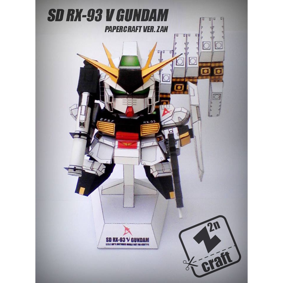 DIY Papercraft Gundam SD TR-1 Hazel Shading