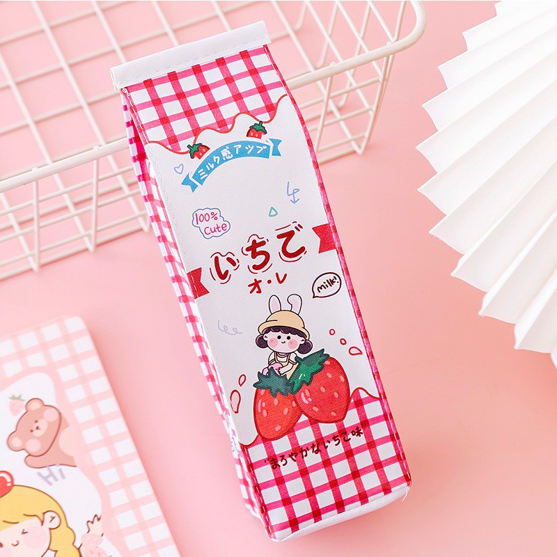 MURMURE.ID | TEMPAT PENSIL UNIK MILK COOKIES KOTAK PENSIL BUNGKUS JAJAN CIKI SNACK PC039-KOTAK - MERAH