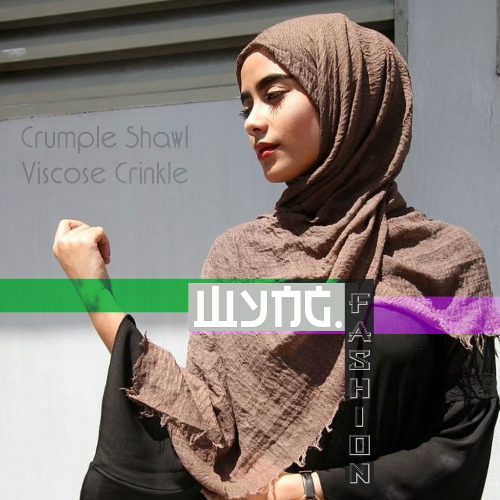 Premium Crinkle Hijab Arabian Shawl Pashmina Hijab Import Cotton