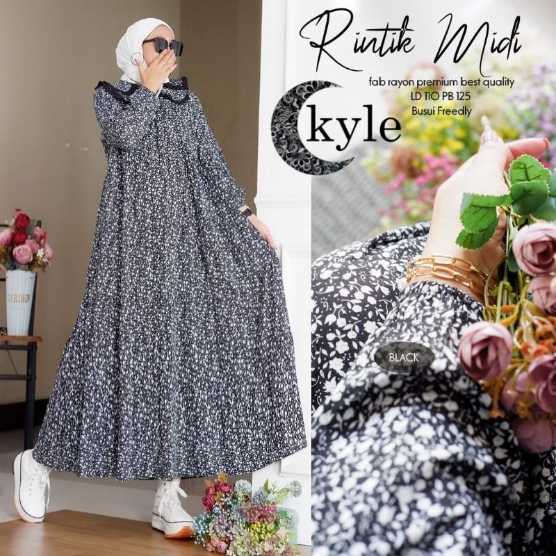 Rintik Midi Dress by Kyle