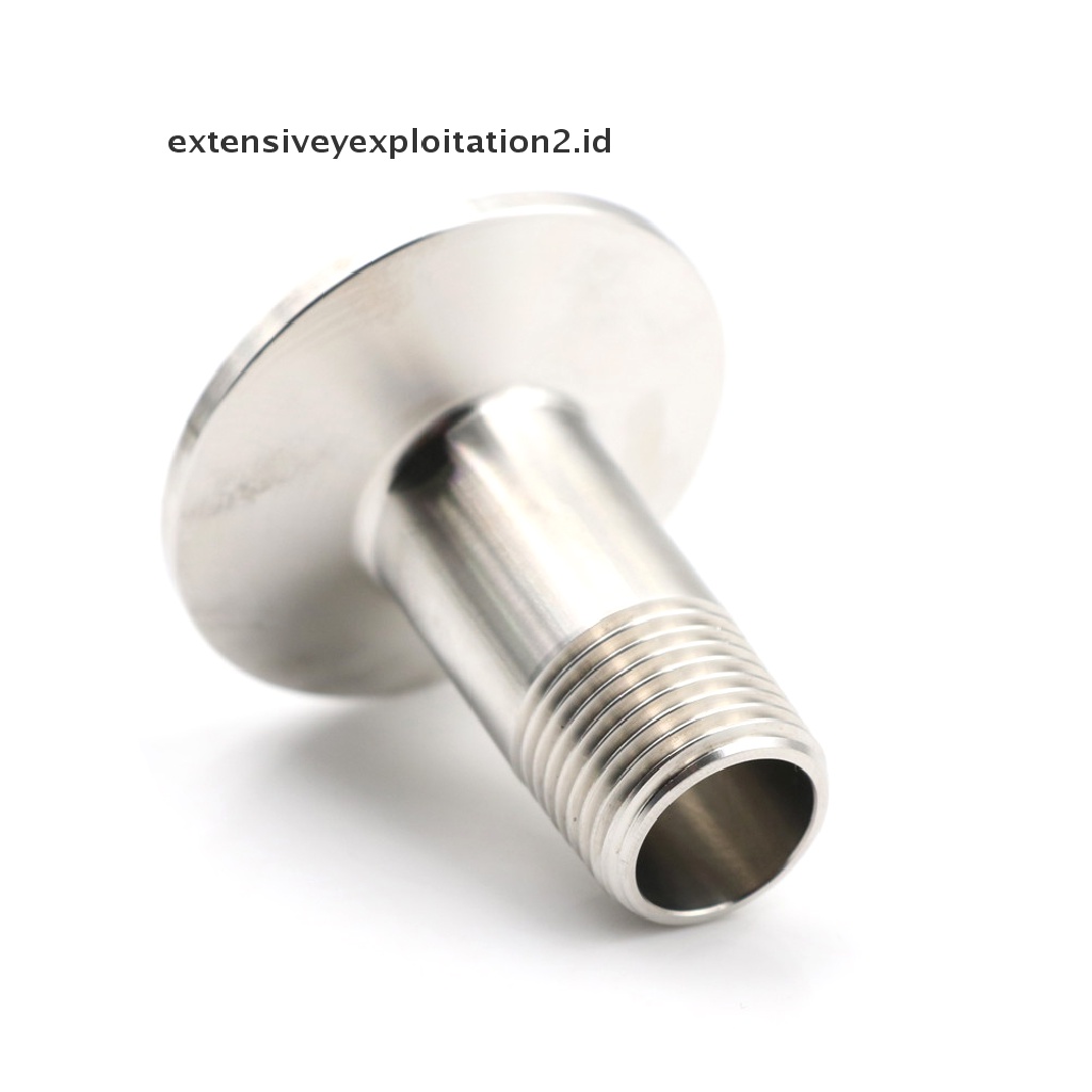 Tri Clamp Sanitasi Male Threaded NPT Ferrule Fitting 1 / 2 &quot;Ke 1.5&quot; SS304