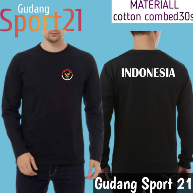 kaos baju lengan panjang timnas indonesia kaos timnas INDONESIA