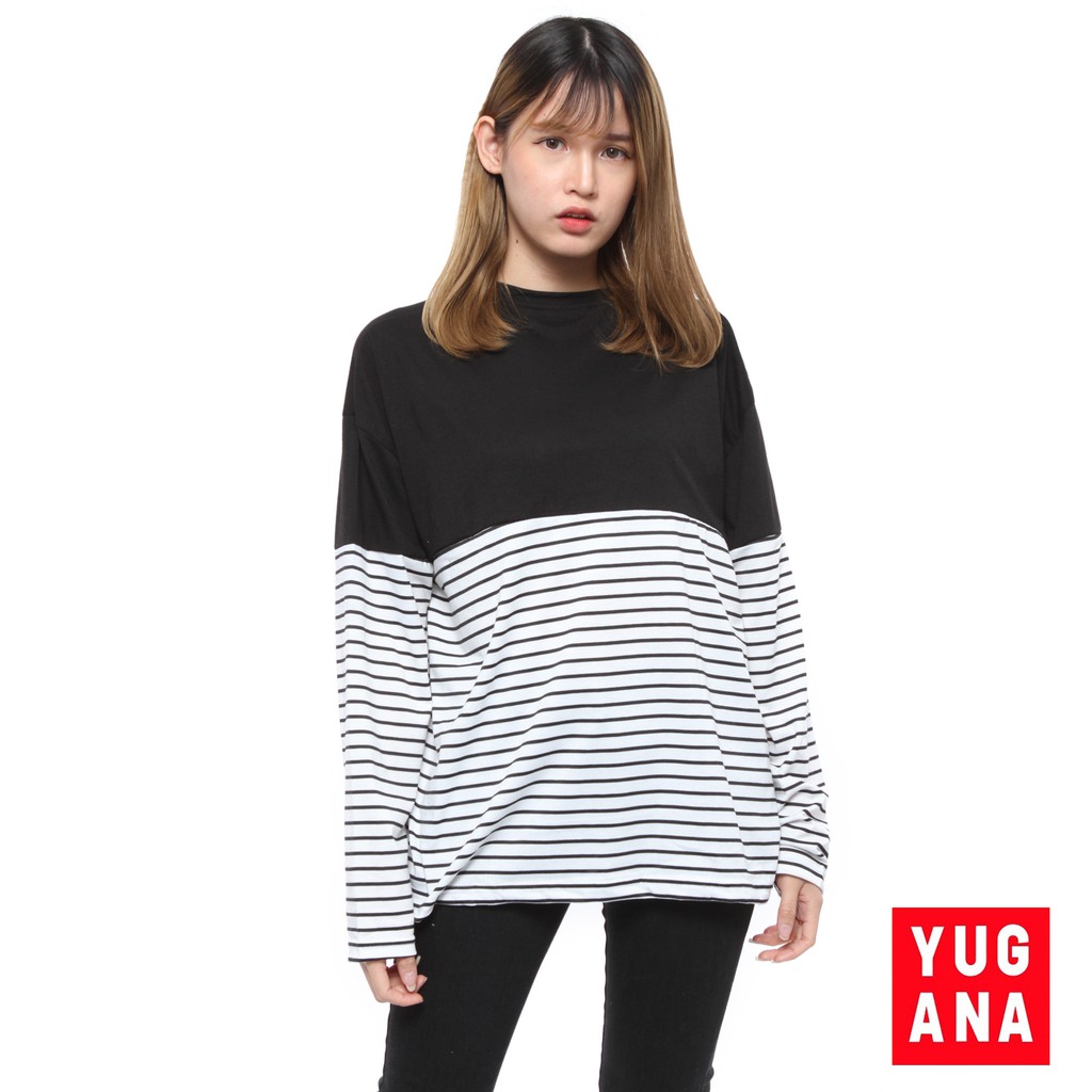 Monellina SELLY Kaos  Oversize Wanita  Lengan  Panjang 