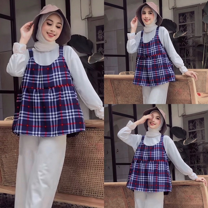 MOLY TOP 2IN1 / BLOUSE FLANEL 2IN1 TERBARU