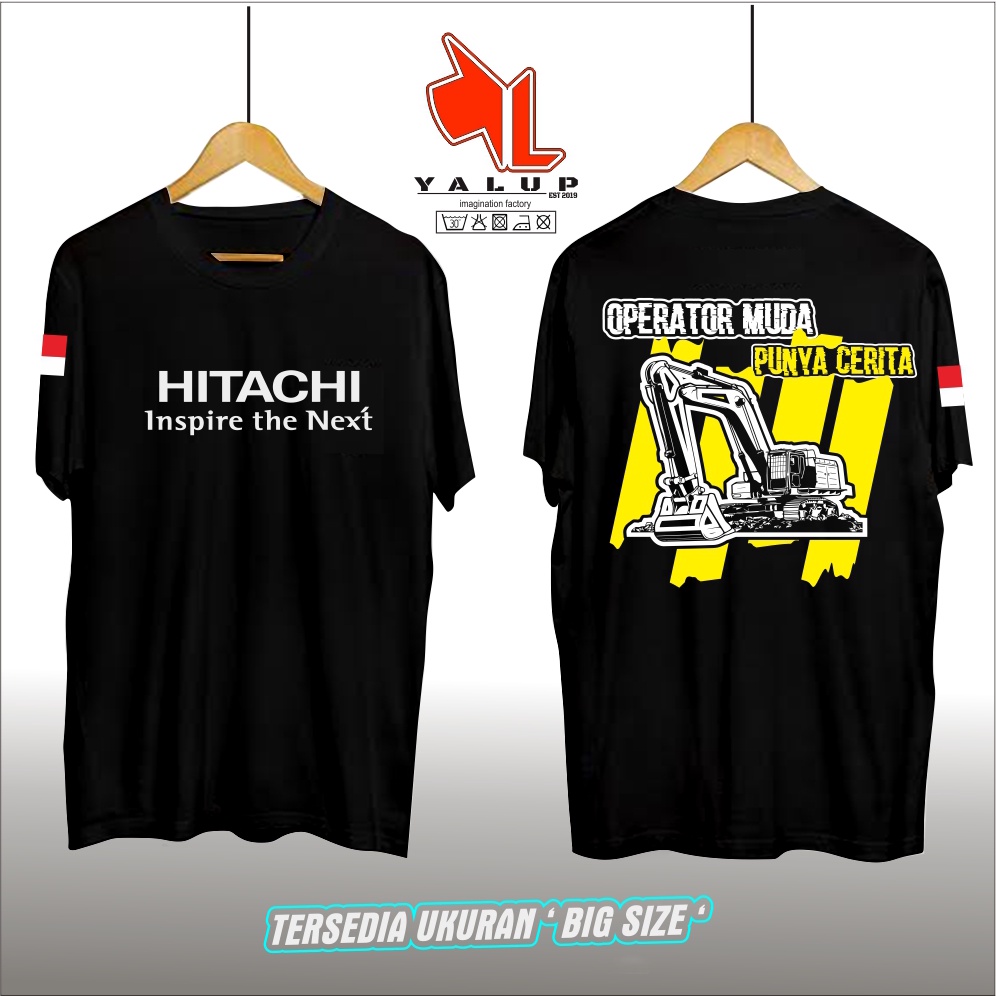 BAJU KAOS ALAT BERAT OPERATOR MUDA / HITACHI - YALUP