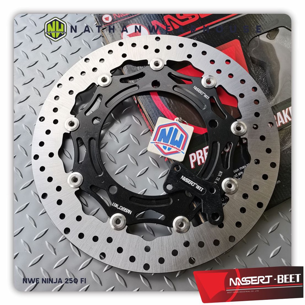 Discbrake Piringan Cakram Depan Ninja 250 Fi New ZX25R CNC Floating 320mm Nassert beet NB-08