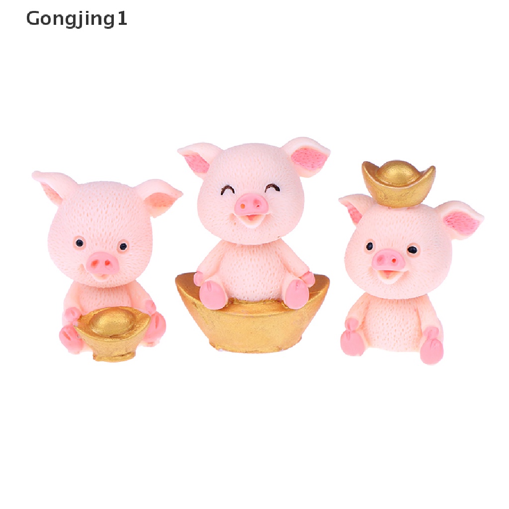 Gongjing1 Miniatur Babi Fortune Untuk Dekorasi Taman Minifairy Gardenrumah Boneka