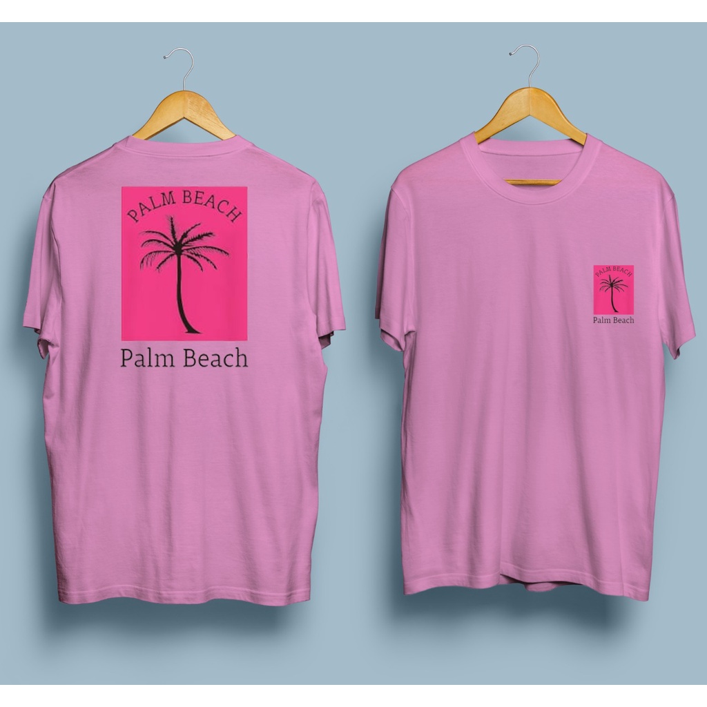 Kaos murah Kaos distro murah baju  distro pria t-shirt murah combed30s PALEM BEACH PUTIH