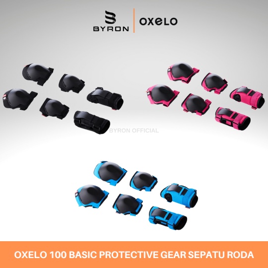 OXELO 100 Basic Dekker Pelindung 3-Bagian Anak Scooter Sepatu Roda Original