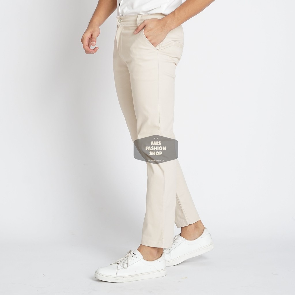 Celana Chino Pria Celana Panjang Pria PREMIUM QUALITY Cream