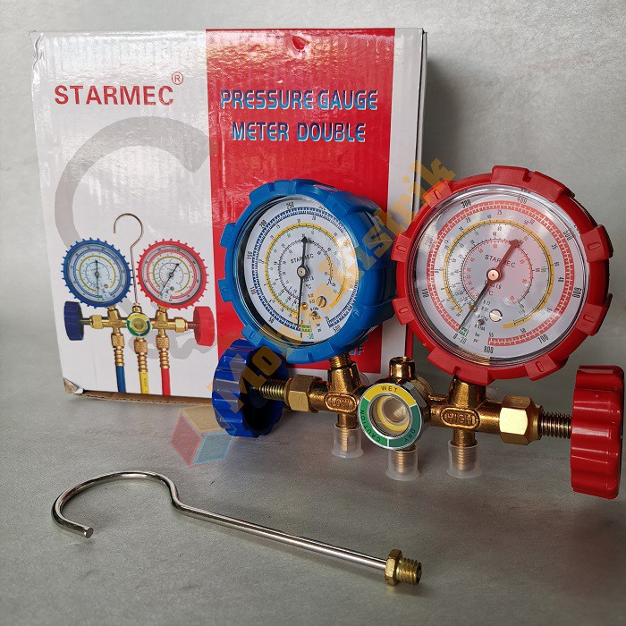 Manifold Double Starmec R22 R410A R32 R134 Sparepart
