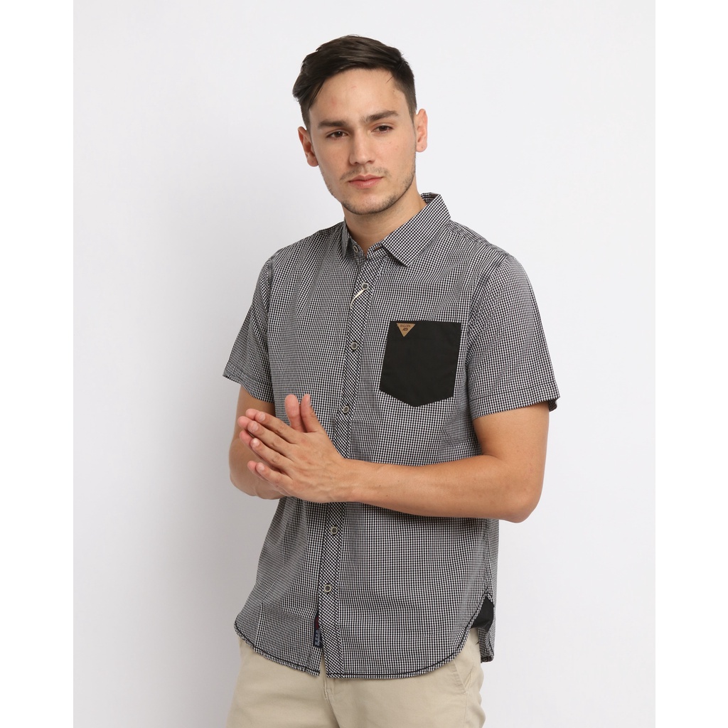 Balofa Kemeja Kotak Checkered Casual Pria Lengan Pendek