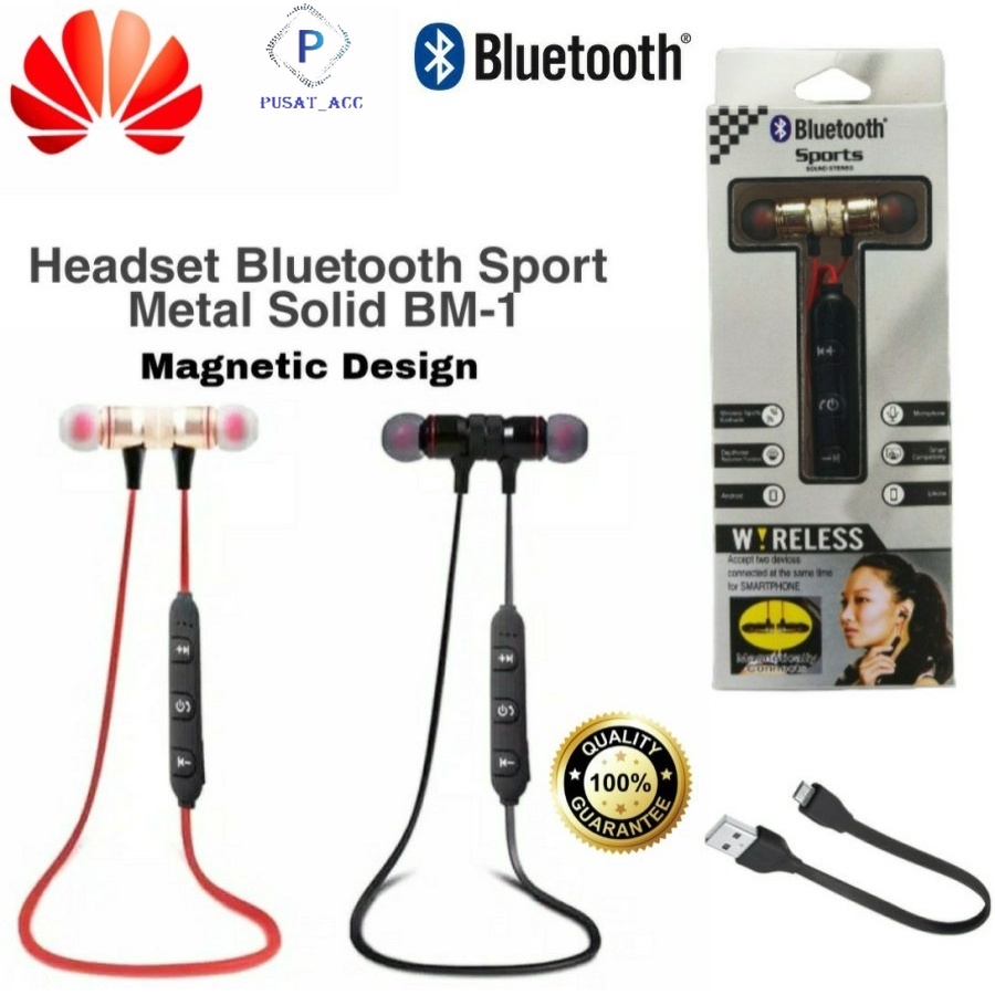 Earphone Handsfree Wireless Bluetooth  Magnetic Sporty
