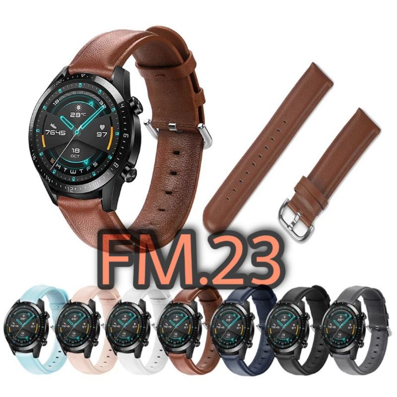 STRAP TALI JAM TANGAN KULIT LEATHER WATCH BAND HUAWEI WATCH GT 6 5 4 3 2 1 2E PRO 46MM ACC JAM SMART