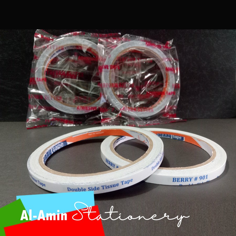 

Double Tape Kertas/Double SIde Tape 6mm "BERRY TAPE