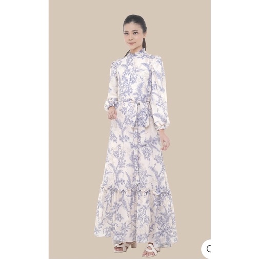 Wearing Klamby Ruby Dress classic blue