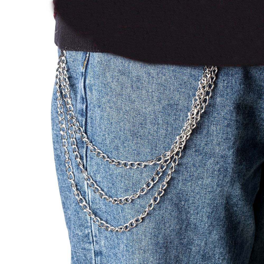 【COD Tangding】Multilayer Layer Pants Chain Gothic Punk Trousers Chain Jean Wallet Chain for Hip Hop