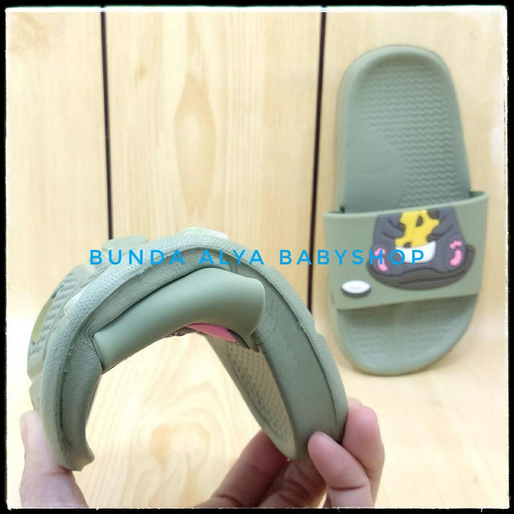 Sandal Anak Perempuan Lentur Usia 3 4 5 6 Tahun HIJAU - Sandal Anak Cewek Elastis Size 25 - 35 Anti Licin Karet