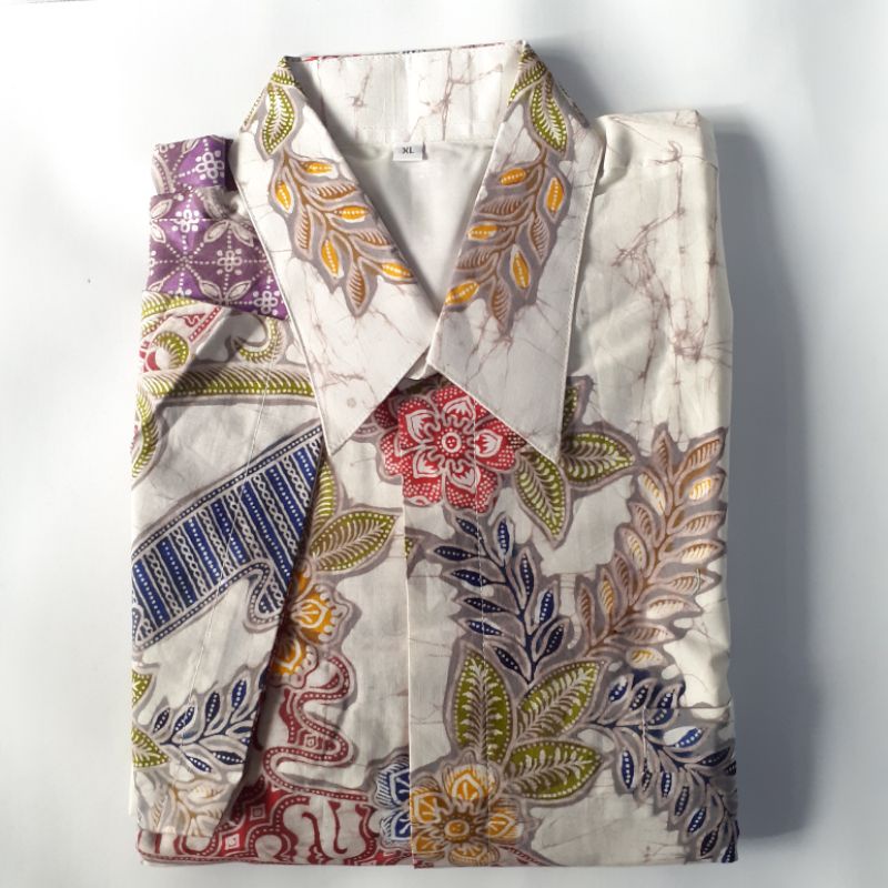 Baju Kemeja Batik Solo Lengan Pendek Pria XL