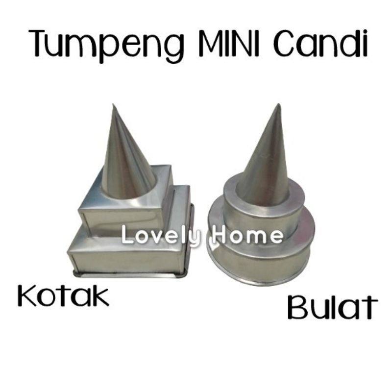 Cetakan Nasi Tumpeng MINI Susun 3 Kerucut Bulat Kotak Model Candi Borobudur Catering Bento Hantaran 