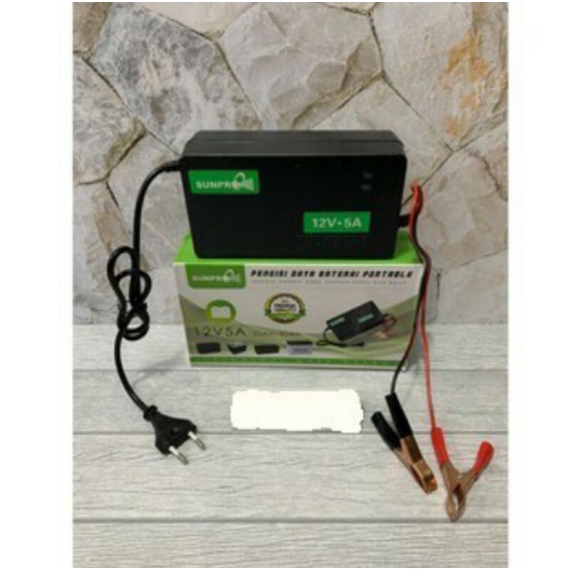 Cod Charger Baterai/Aki Sunpro 12V.5A//Cas Aki Motor Mobil