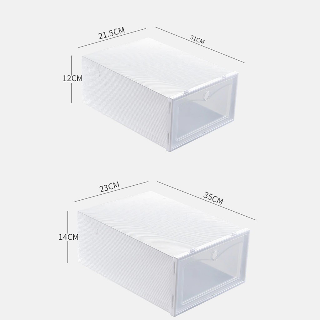 Kotak Sepatu Plastik Tebal Serbaguna dengan Penutup PVC Murah MIKA Produk Import 438