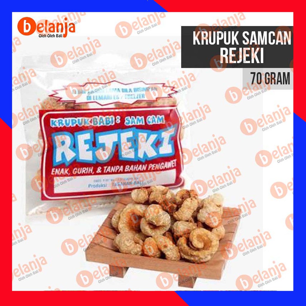 Kerupuk Babi Kulit Samcan REJEKI 70 gr