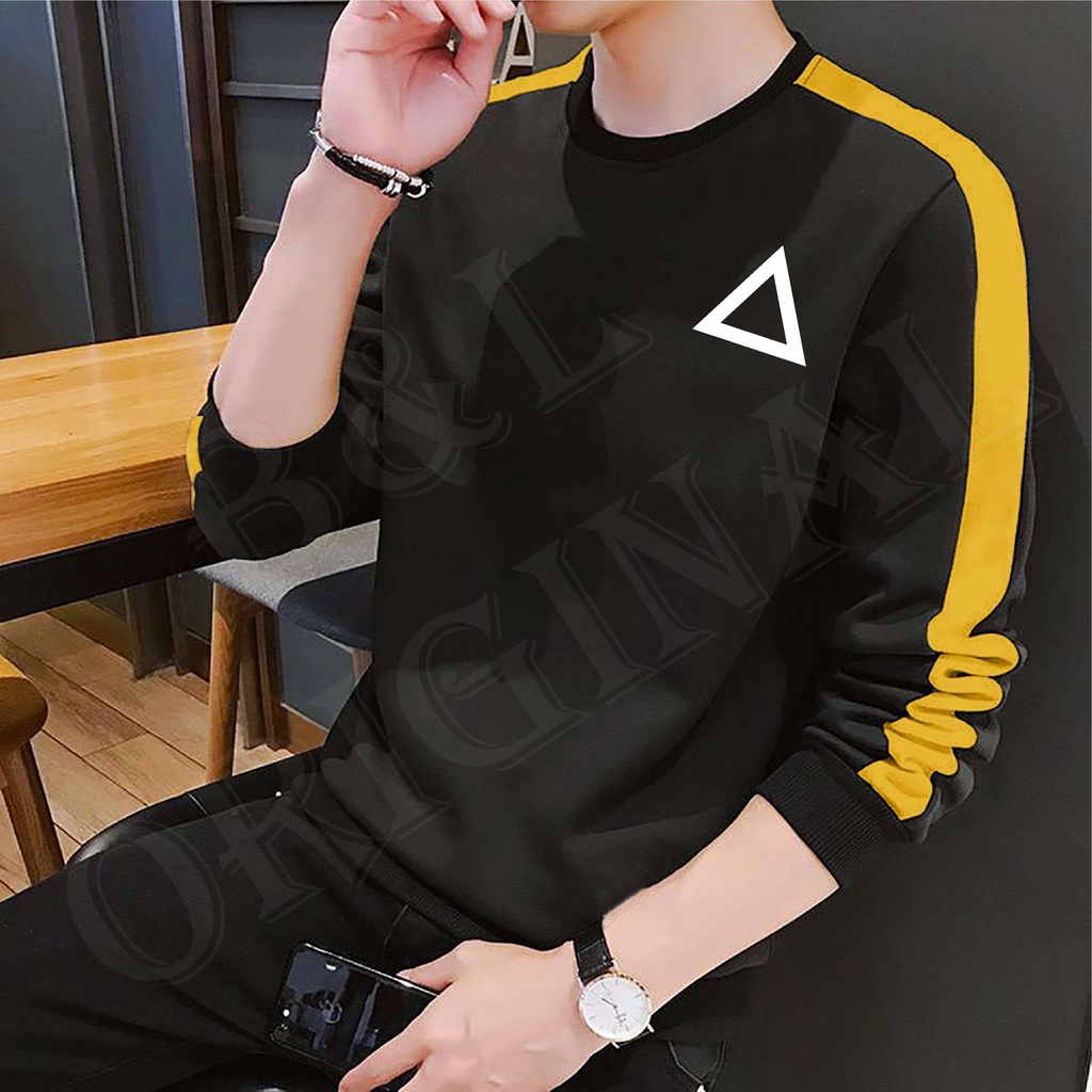 BS/BAJU T-SHIRT SQUIDGAME TRIANGLE/ATASAN UNISEX LENGAN PANJANG/GOOD QUALITY