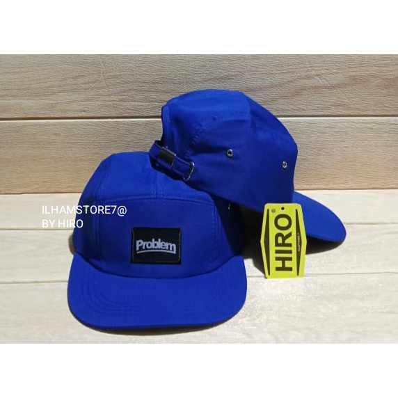 Topi Lima Panel Bordir PROBLEM New Model/Topi Hip-Hop/Topi Distro Terlaris