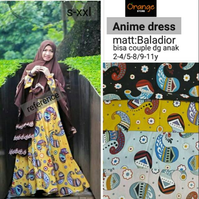 Anime Dress Ori Orange