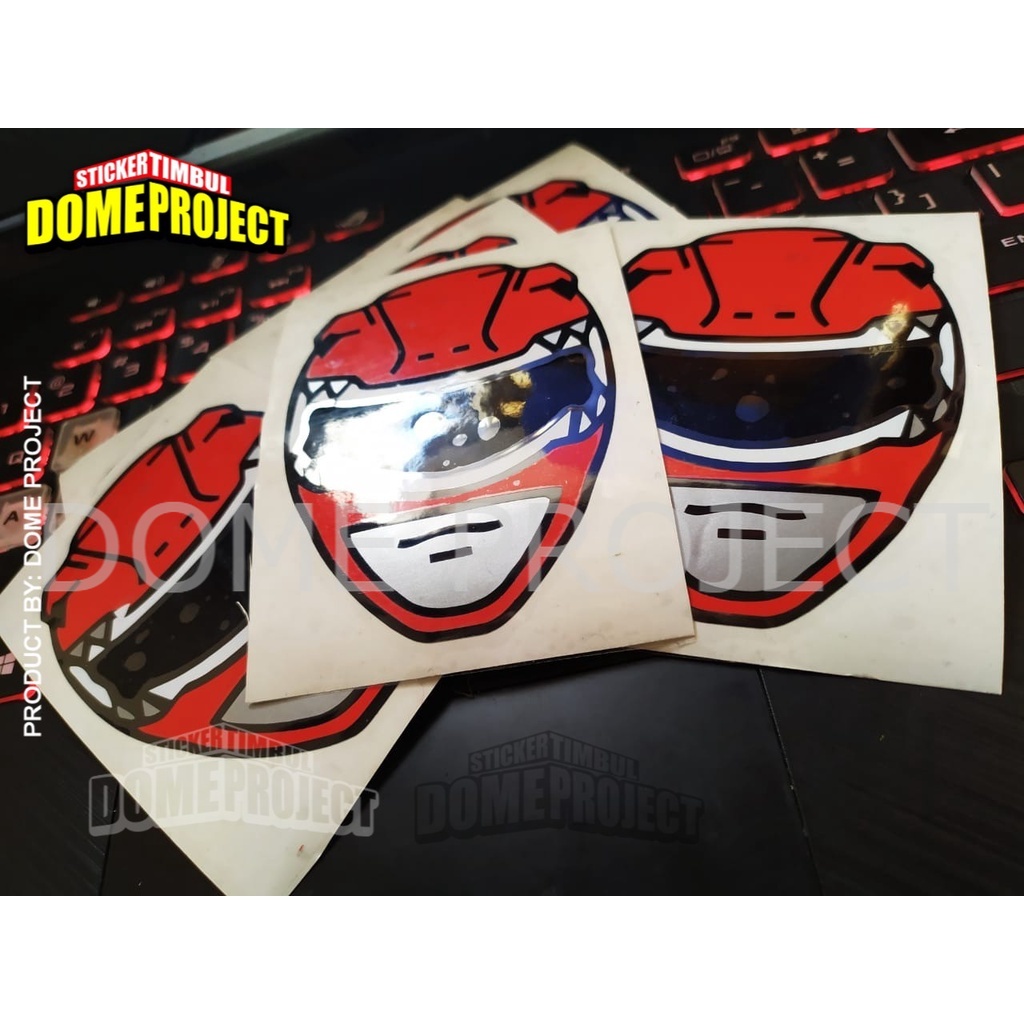 STIKER CUTTING MOTOR POWER RANGER RED HEAD STICKER OUTDOOR AKSESORIES MOBIL IMPORT