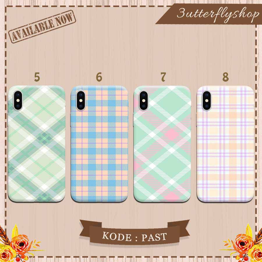 Tile diagonal pastel casing  case Oppo Vivo Realme Redmi Xiaomi Samsung Iphone