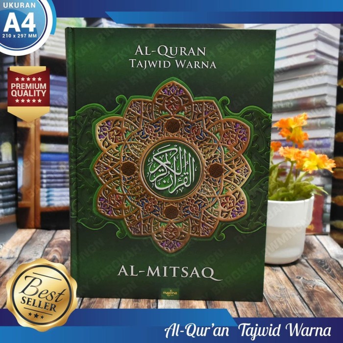 Al Quran A4 Al Mitsaq Tajwid Warna - Al Quran Non Terjemah - Al Quran Tajwid Warna Besar