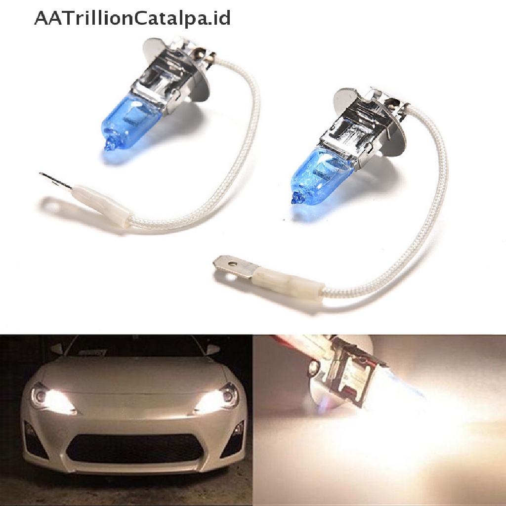 2x Lampu Kabut Depan Mobil Halogen LED H3 100W 12V