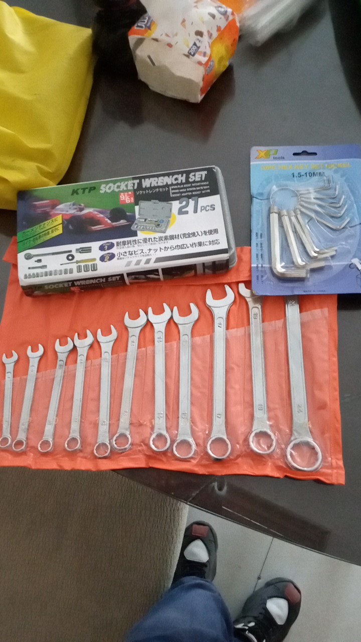 Kunci Bengkel Paket - Sok Set 21 Pcs + Ring Pas Set Kunci L Set Bonus