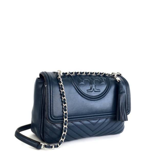 tory burch fleming distressed flap shoulder bag