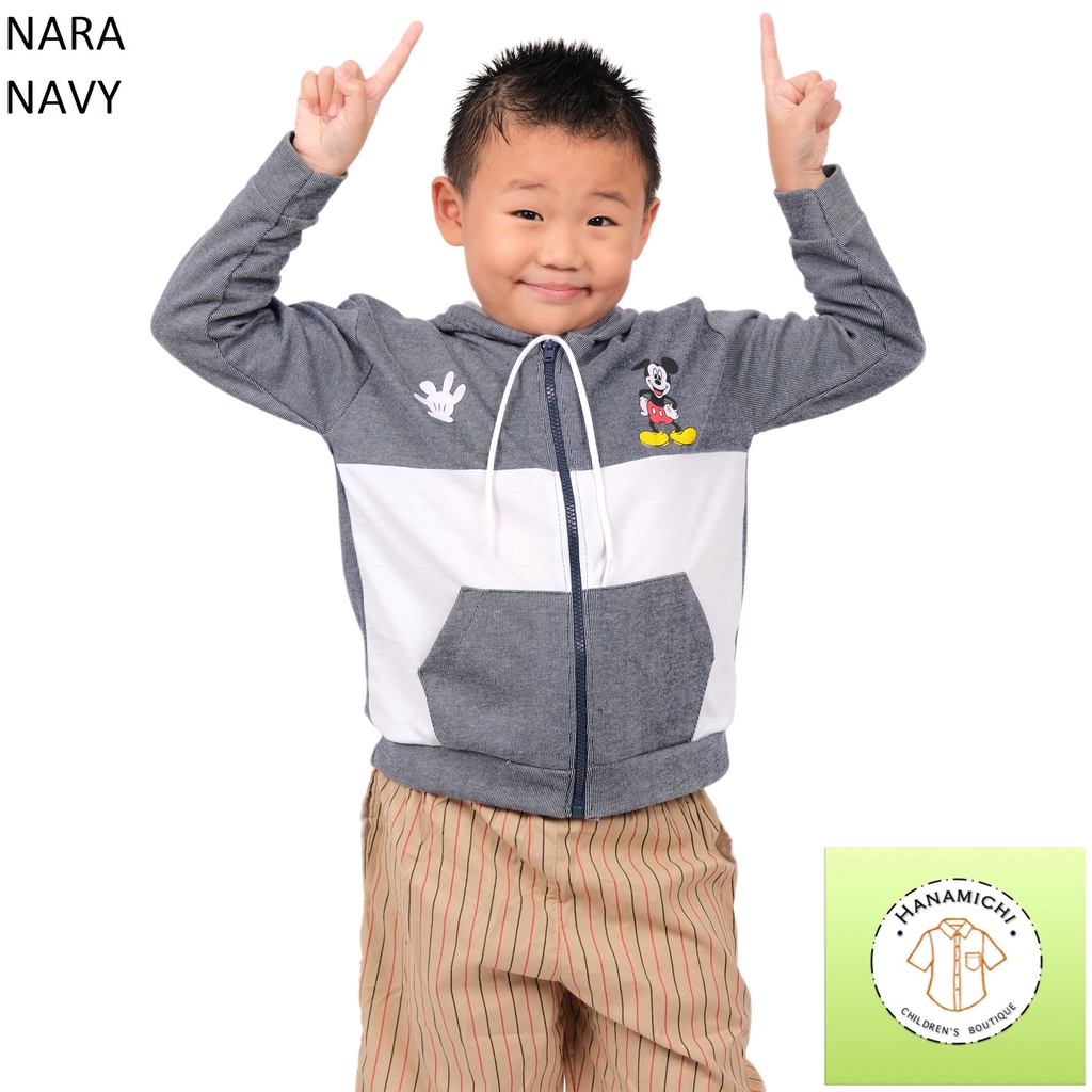 Hanamichi NARA Hoodie Anak Lengan Panjang Motif Kartun