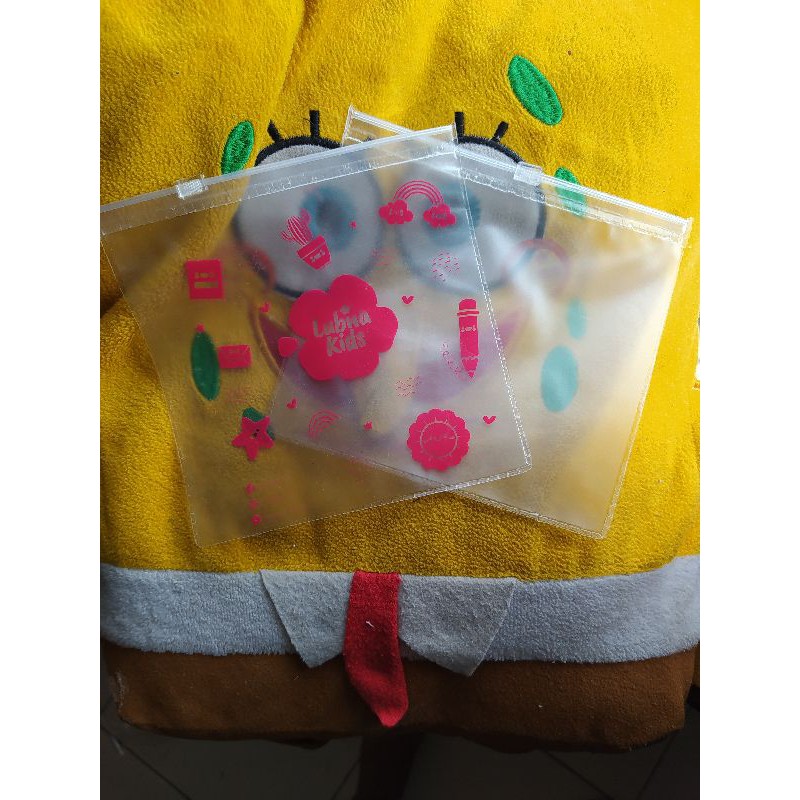 plastik Pouch Zipper custom ukuran mika PVC Tebal 0,15a buram/bening transparan free design