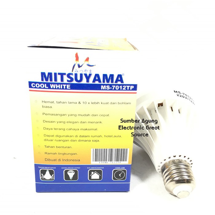 Lampu LED 12W Mitsuyama MS7012 Terang Putih 7012 MS7012TP
